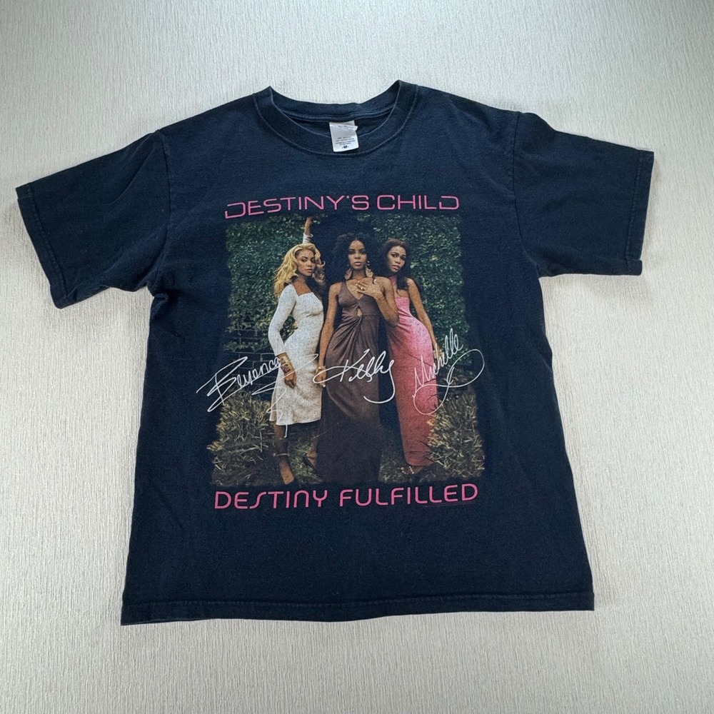 VTG Y2K Destinys Child Fulfilled Concert Tour 2005 T-Shirt M Beyonce R&B Pop Rap